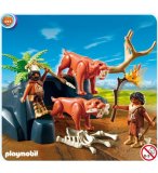 PLAYMOBIL PREHISTOIRE 5102 TIGRES A DENTS DE SABRE ET CHASSEURS