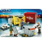 PLAYMOBIL TRANSPORT 5259 OUVRIERS AVEC MARCHANDISES