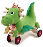 PORTEUR PELUCHE DRAGON PUFFY - WONDERWORLD - SW1816 - JOUET EVEIL