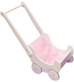 POUSSETTE EN BOIS POUR POUPEE - CHARIOT EN BOIS A POUSSER - ACCESSOIRE POUPEE / POUPON