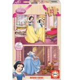 PUZZLE EN BOIS BLANCHE NEIGE ET CENDRILLON 2 X 25 PIECES - EDUCA - 14182