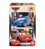PUZZLE EN BOIS CARS 2 2 X 16 PIECES - EDUCA - 14934