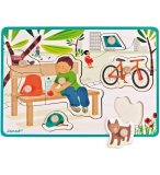 PUZZLE EN BOIS OCEAN 7 PIECES - JANOD - PUZZLE A ENCASTRER - PUZZLE AVEC BOUTONS