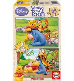 PUZZLE EN BOIS WINNIE L'OURSON 2 X 25 PIECES - EDUCA - 14503