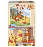 PUZZLE EN BOIS WINNIE L'OURSON 2 X 9 PIECES - EDUCA - 14955