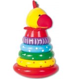 PYRAMIDE DES ANNEAUX EN BOIS CANARD - JOUET A EMPILER