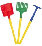 SET DE 3 GRANDS OUTILS DE SABLE - JOUET DE SABLE - JEU PLEIN AIR