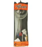 SET DE BADMINTON 4 JOUEURS AVEC FILET - JEU DE RAQUETTES - PLEIN AIR