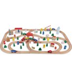SET DE TRAIN EN BOIS 100 PIECES