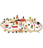 SET DE TRAIN EN BOIS 27 PIECES