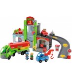 STATION SERVICE AVEC VEHICULES ET 3 FIGURINES ABRICK - ECOIFFIER - 3127