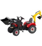 TRACTEUR A PEDALES CASE IH PUMA 210 + PELLE + EXCAVATRICE - FALK - JEU PLEIN AIR