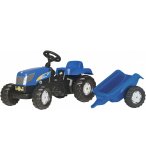 TRACTEUR A PEDALES NEW HOLLAND + REMORQUE - ROLLY TOYS - JEU PLEIN AIR