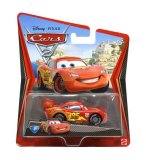 VEHICULE CARS 2 - FLASH MCQUEEN AVEC ROUES DE COURSE - VOITURE MINIATURE - MATTEL - W1941