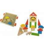 WAGONNET EN BOIS AVEC BLOCS DE CONSTRUCTION - JEU DE CONSTRUCTION