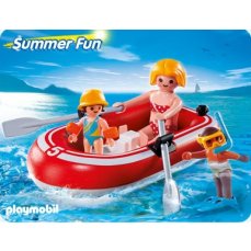 PLAYMOBIL SUMMER FUN 5439 VACANCIERS AVEC BATEAU PNEUMATIQUE