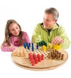 JEU DE DAMES CHINOISES ET JEU DE MARELLE XXL EN BOIS - PLEIN AIR - JEUX DE STRATEGIE