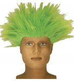 PERRUQUE CHOC ELECTRIQUE CHEVEUX VERTS EN PETARD