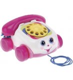 TELEPHONE ANIME ROSE A TIRER - FISHER PRICE - M2118 - JOUET A TIRER
