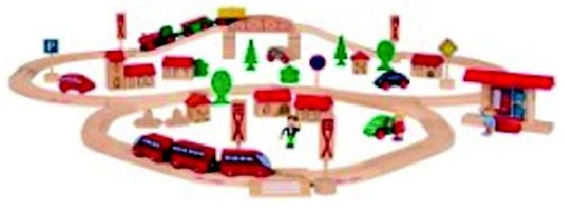 Coffret chemin de fer eichhorn, Circuit train bois avec ~ Train Bois Electrique Coffret chemin de fer eichhorn, Circuit train bois avec ~ Train Bois Electrique