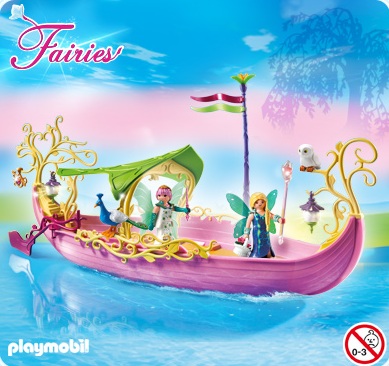 Playmobil f?�es, Playmobil 5445, Bateau enchant?� reine des f?�es playmobil