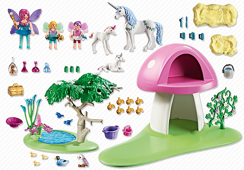 PLAYMOBIL Fairies 6055 - Centre de soins pour licornes