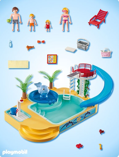 Playmobil summer fun, Playmobil 5433, Piscine avec toboggan playmobil