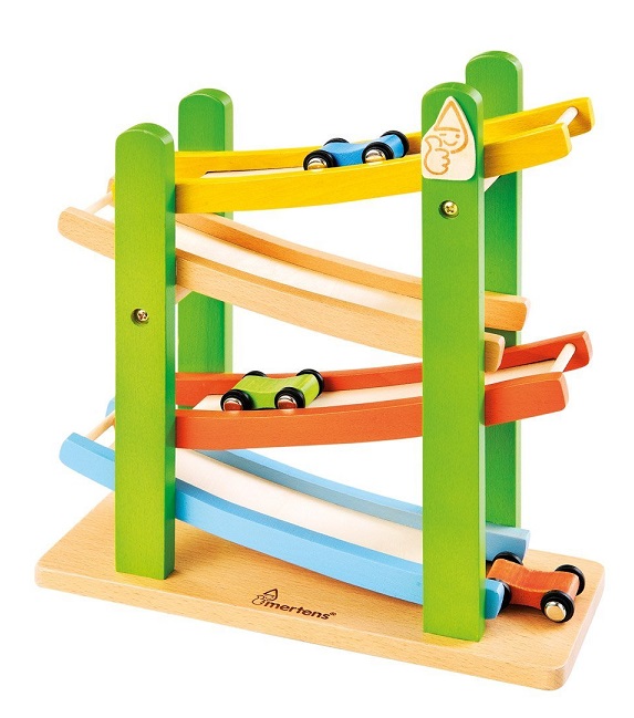 Toboggan course de voitures en bois Jouet premier âge