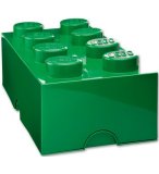 LEGO BOITE DE RANGEMENT 8 PLOTS VERTE - BRIQUE DE RANGEMENT LEGO