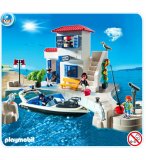 PLAYMOBIL VACANCES 5128 POLICE DU PORT ET BATEAU RAPIDE
