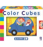 EDUCA - 14577 - 6 COLOR CUBES VEHICULES - CUBES - PUZZLE ENFANT