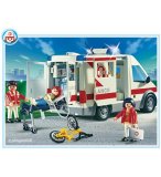 PLAYMOBIL HOPITAL 4221 AMBULANCIERS / BLESSE / VEHICULE