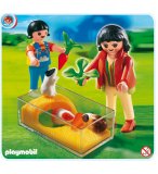 PLAYMOBIL VETERINAIRE 4348 ENFANTS AVEC TERRARIUM ET COCHONS D'INDE