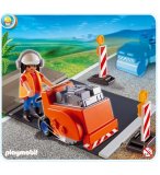 PLAYMOBIL VIE DE CHANTIER 4044 OUVRIER AVEC SCIE A BITUME