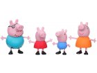 LA FAMILLE PEPPA PIG - 4 FIGURINES : PEPPA LE COCHON MAMAN ET PAPA PIG ET GEORGES - HASBRO
