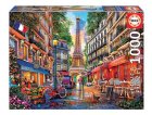 PUZZLE SOIREE ROMANTIQUE A PARIS, FRANCE 1000 PIECES - PEINTURE, ART, TABLEAU - EDUCA - 19019