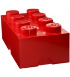 LEGO BOITE DE RANGEMENT 8 PLOTS ROUGE - BRIQUE DE RANGEMENT LEGO