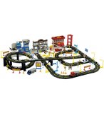 PISTE DE VILLE 100 PIECES AVEC VEHICULES - JOHN WORLD - CIRCUIT VOITURES