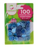 100 PIONS DE LOTO MAGNETIQUES BLEU - JETONS MARQUAGE - ACCESSOIRE BINGO - CARTALOTO