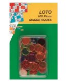 100 PIONS DE LOTO MAGNETIQUES MULTICOLORE FLUO - JETONS MARQUAGE - ACCESSOIRE BINGO