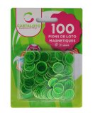 100 PIONS DE LOTO MAGNETIQUES VERT - JETONS MARQUAGE - ACCESSOIRE BINGO - CARTALOTO