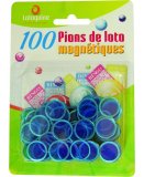 100 PIONS MAGNETIQUES BLEU - LOTOQUINE  ACCESSOIRE LOTO