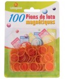 100 PIONS MAGNETIQUES JAUNE - LOTOQUINE ACCESSOIRE LOTO