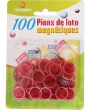 100 PIONS MAGNETIQUES ROUGE - LOTOQUINE - ACCESSOIRE LOTO