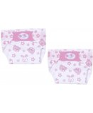 2 COUCHES CULOTTE OURSON / LAPIN EN TISSU AVEC SCRATCH SUR LES COTES BABY BORN - 36 CM - ZAPF CREATION - 828908