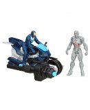 2 FIGURINES AVENGERS : AGE OF ULTRON - L'ULTIME ULTRON VS ET IRON MAN LEADER + MOTO - HASBRO - B2478