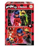 2 PUZZLES MIRACULOUS : LADYBUG, CHAT NOIR ET RENA ROUGE 2 x 48 PIECES - DESSIN ANIME - EDUCA - 19968