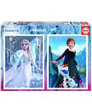 2 PUZZLES REINE DES NEIGES : ELSA ANNA OLAF 500 PIECES - COLLECTION DISNEY - EDUCA - 19016