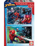 2 PUZZLES SPIDERMAN 100 PIECES - SUPER HEROS MARVEL SPIDER-MAN EDUCA 18101