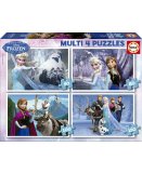 4 PUZZLES ENFANT DE LA REINE DES NEIGES  50 - 80 - 100 - 150 PIECES - EDUCA - 16173